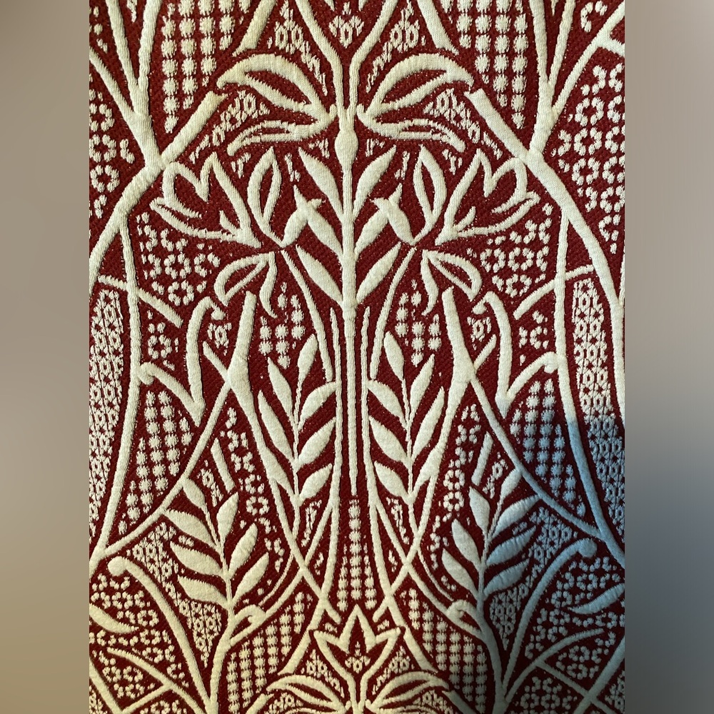 Anthropologie HD in Paris Art Nouveau Jacquard Sheath Dress Red 6 NWT Mod Retro - Picture 5 of 7